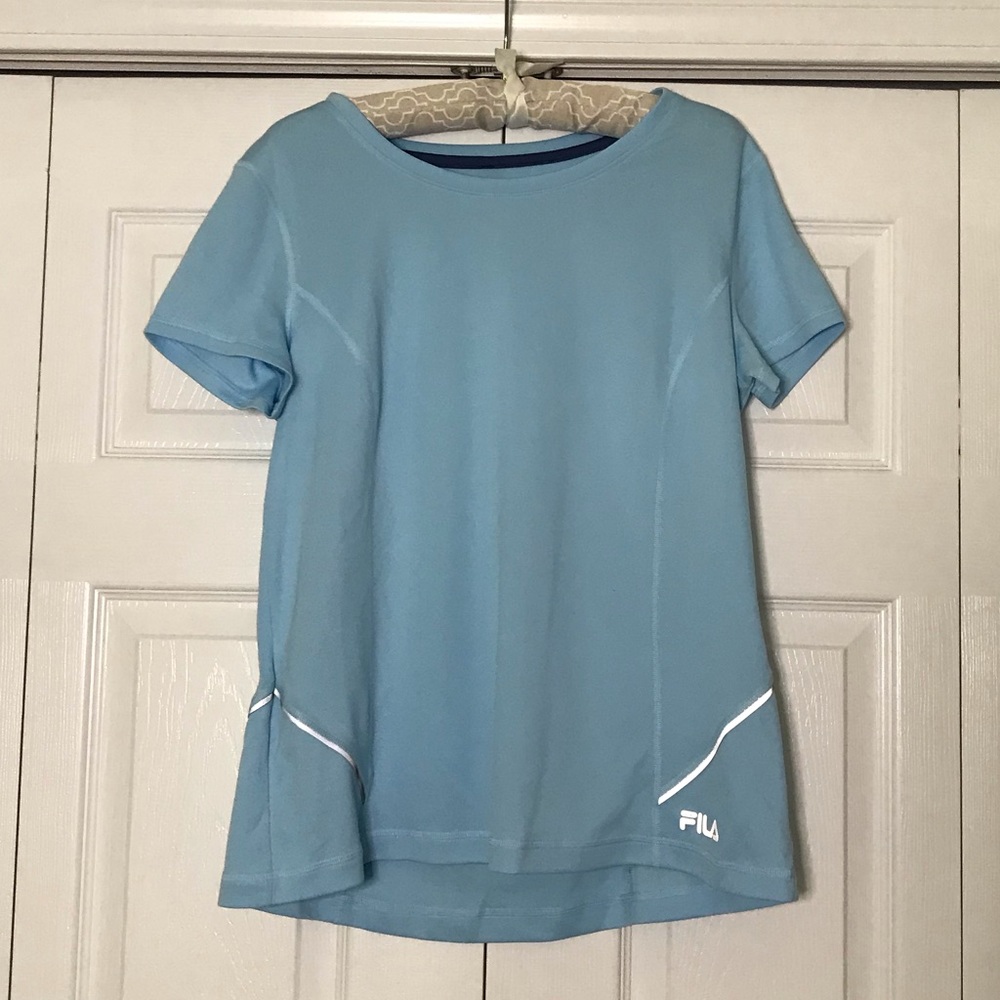 Light Blue Fila Workout Top
